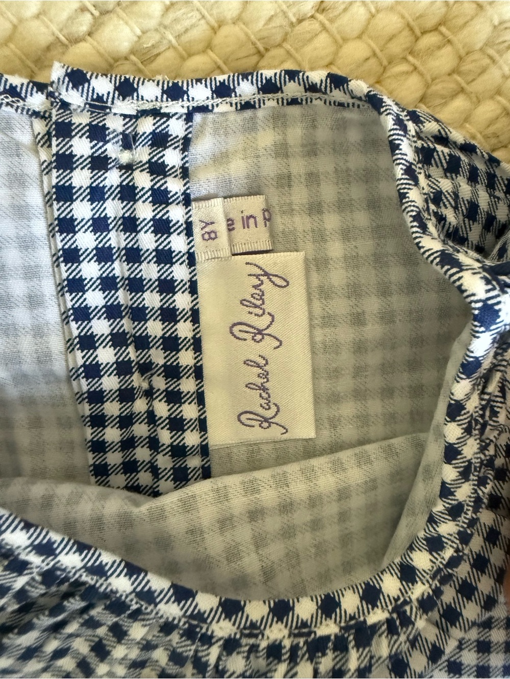 Rachel Riley Blue Gingham Ruffle Set - Picture 2 of 4